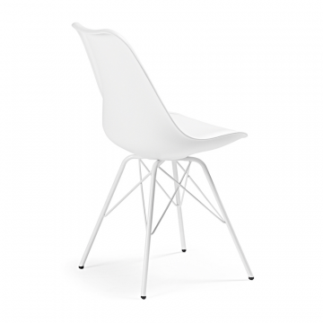 Стул Lars белый с металлическими ножками