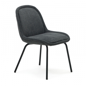 Aimin Стул из серой синели с черными стальными ножками