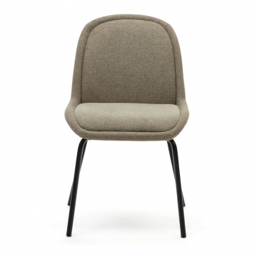 Aimin Стул из коричневой синели с черными стальными ножками