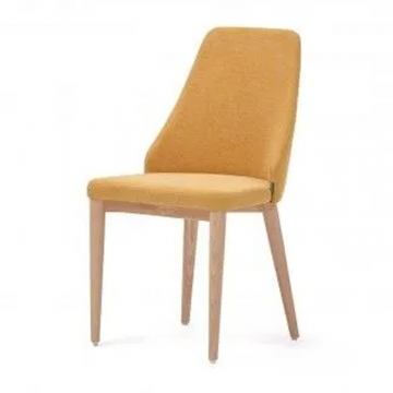 Rosie Стул из горчичной синели с ножками из массива ясеня