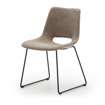 Zahara Стул коричневый с черными стальными ножками