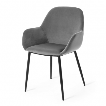 Кресло Konna бархат серый