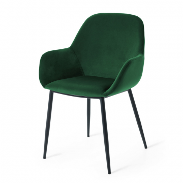 Кресло Konna бархат зелёный