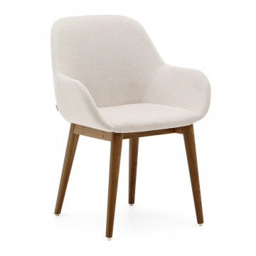 Стул Konna бежевого цвета на ножках из массива ясеня