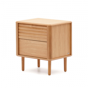 Lenon Тумбочка с 2 ящиками из шпона дуба 50 x 55 см