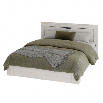 Кровать с реечным настилом 160х200 Леонардо Бетон пайн светлый