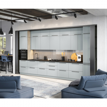 Кухня модульная Этна. Комплект 4.2 м, софт грей