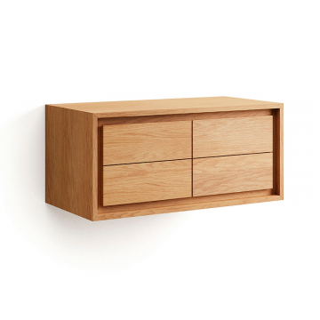 Kenta Мебель для ванной из массива тика с натуральной отделкой, 90 x 45 см