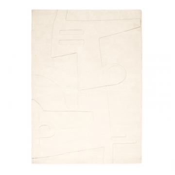 Enriqueta Ковер из 100% белого хлопка 160 x 230 см