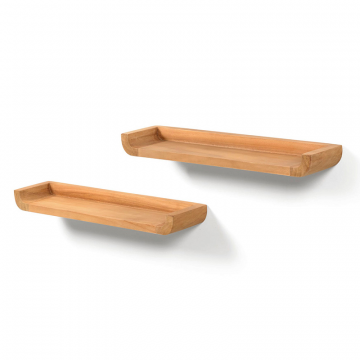 Набор из 2 полок Shamel из массива тика 50 х 5 см