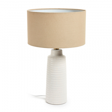 Mijal Керамическая настольная лампа с белой отделкой