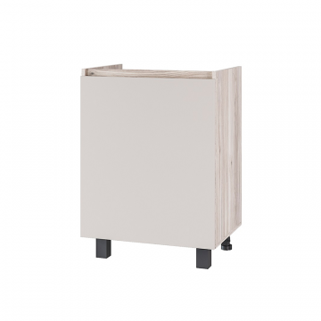 Шкаф под мойку без столешницы Берген Лайт 6м1 0,6м, Дуб смоки, Кашемир