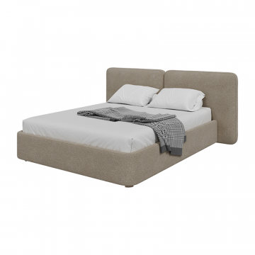 Кровать двуспальная Hub Soft 160 см (бежевый, букле)