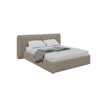 Кровать двуспальная Hub Soft 160 см (бежевый, букле)