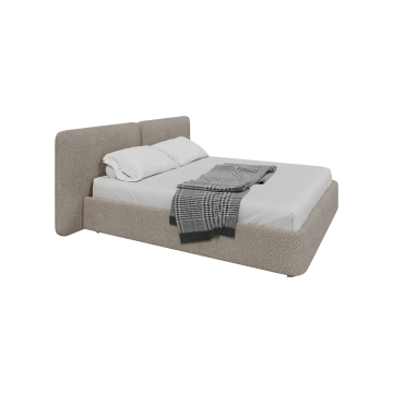 Кровать двуспальная Hub Soft 180 см (бежевый, букле)