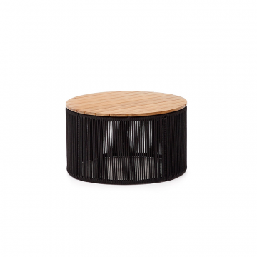 Dandara Журнальный столик из стали и черного шнура 70 см