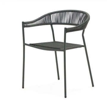 Futadera Садовый стул из серого шнура и серой стали