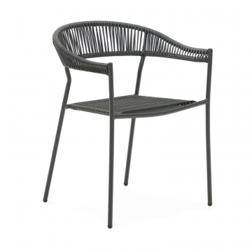 Futadera Садовый стул из серого шнура и серой стали