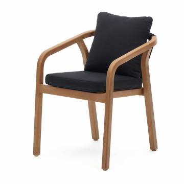 Malaret Стул из массива эвкалипта и черного шнура