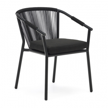 Xelida Садовый стул из алюминия и черного шнура