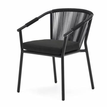 Xelida Садовый стул из алюминия и черного шнура