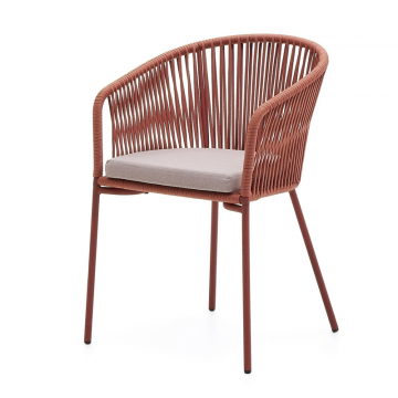 Стул Yanet из терракотовой веревки