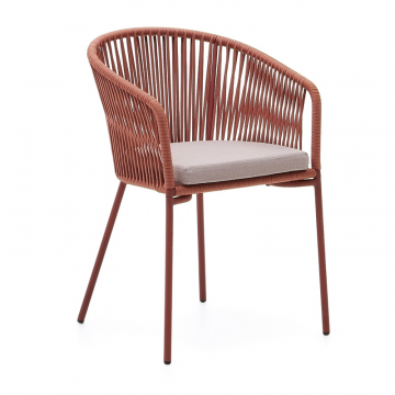 Стул Yanet из терракотовой веревки