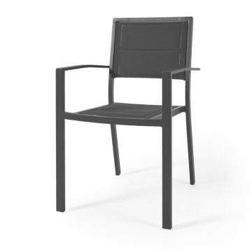 Sirley Садовый стул из алюминия и черного текстиля