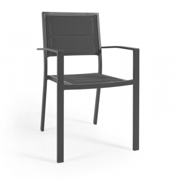 Sirley Садовый стул из алюминия и черного текстиля