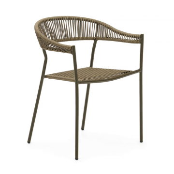 Futadera Садовый стул из зеленого шнура и зеленой стали