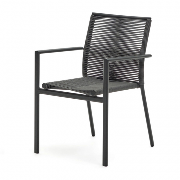 Culip Садовый стул из алюминия и шнура в сером цвете