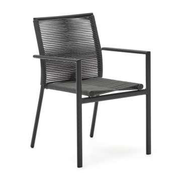 Culip Садовый стул из алюминия и шнура в сером цвете