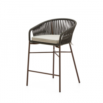 Стул Yanet из зеленой веревки, высота 65 см