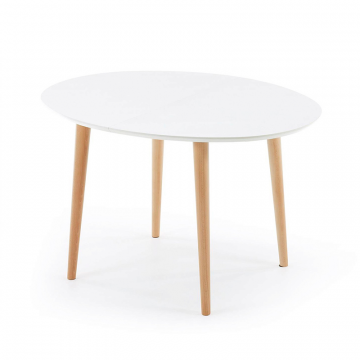 Стол раскладной Oakland белый овальный