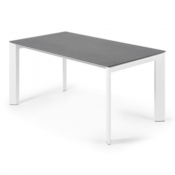 Стол Atta 160 (220) x90 белый керамический