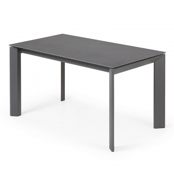 Стол Atta 140 (200) x90 антрацит керамика