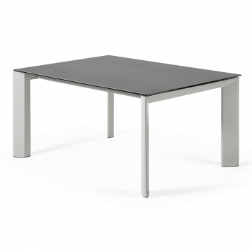 Стол Atta 160 (220) x90 серый керамический
