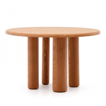 Mailen Круглый стол из ясеневого шпона с натуральной отделкой Ø 120 см
