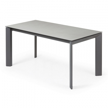 Стол Atta 160 (220) x90 антрацит керамика
