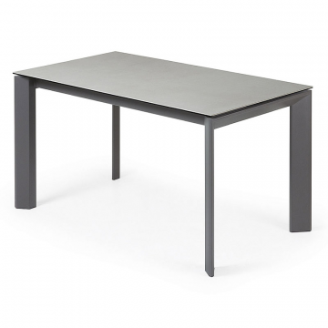 Стол Atta 140 (200) x90 антрацит, серый, керамика