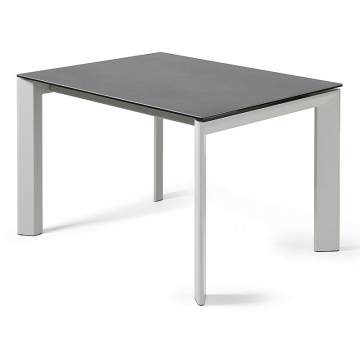 Стол Atta 120 (180) x80 серый керамический Vulcano Roca
