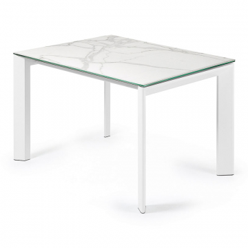 Стол Atta с белыми ножками 120(180)x80 см