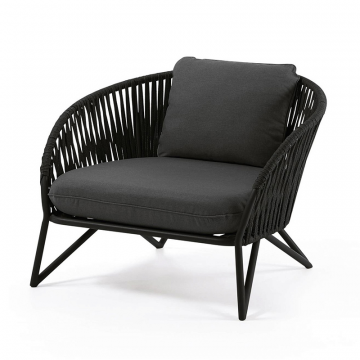 Веревочное кресло Branzie черное