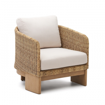 Кресло Xoriguer из искусственного ротанга и 100% массива эвкалипта