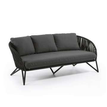 Веревочный 3-х местный диван Branzie 180 см черный