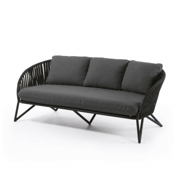 Веревочный 3-х местный диван Branzie 180 см черный