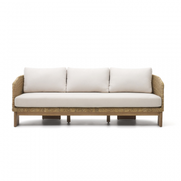 3-местный диван Xoriguer из синтетического ротанга и 100% массива эвкалипта