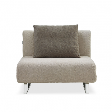 Кресло-кровать Rosy, бежевый тедди/хром