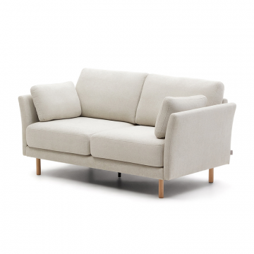 Gilma 2-местный диван бежевый с ножками в натуральной отделке 170 см