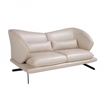 Диван 2-х местный 6145/KF2157-2P-M5652 кожаный с декоративными подушками